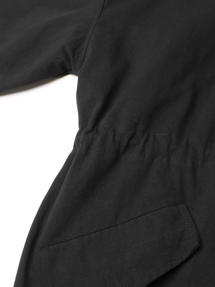 TWOTWINSTYLE Solid Stand Collar Patchwork Lace Up Jacket