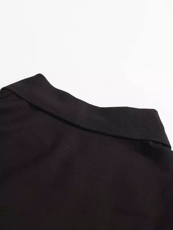 TWOTWINSTYLE Solid Chic Casual Lapel Two Piece Set