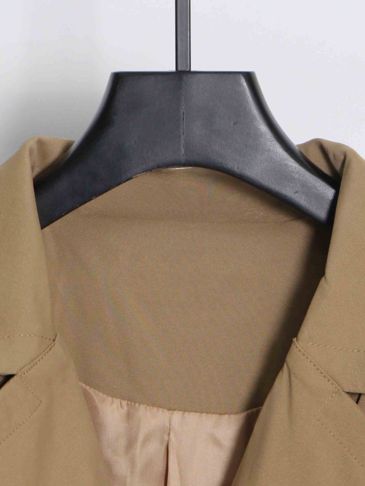 TWOTWINSTYLE Chic Solid Lapel V-neck Jacket