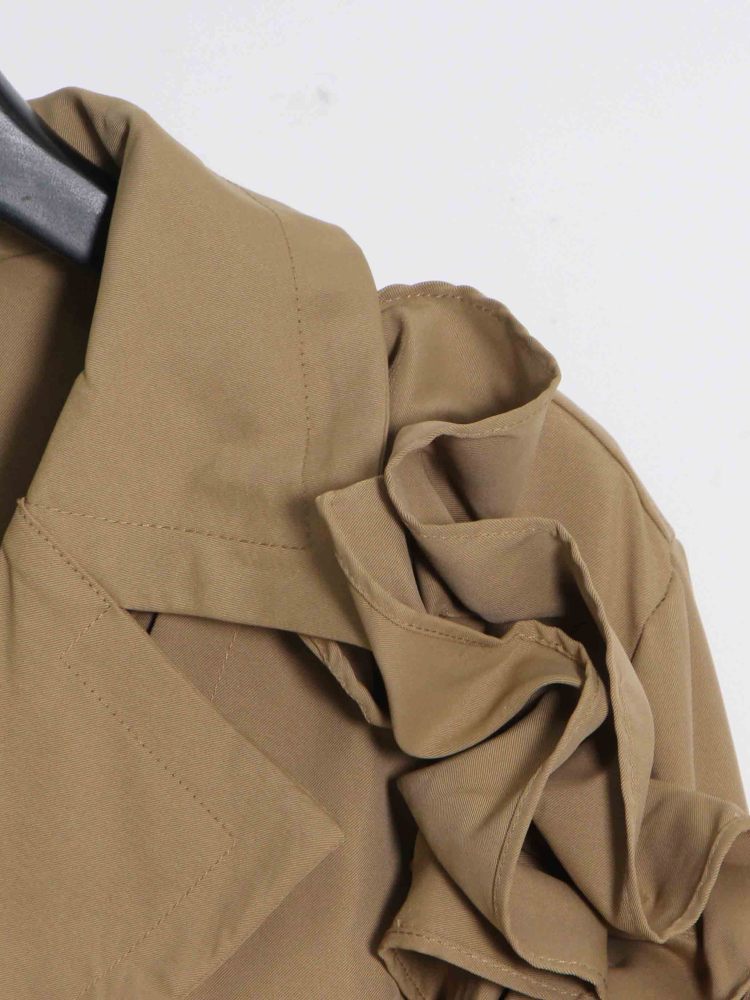 TWOTWINSTYLE Chic Solid Lapel V-neck Jacket