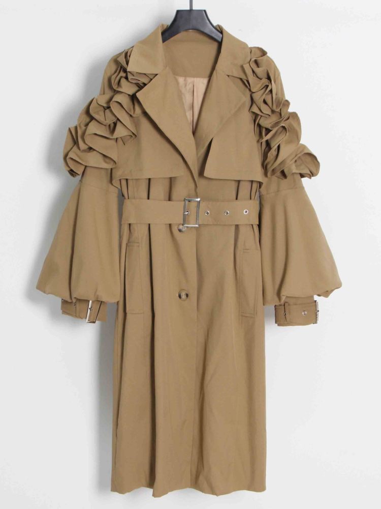 TWOTWINSTYLE Chic Solid Lapel V-neck Jacket