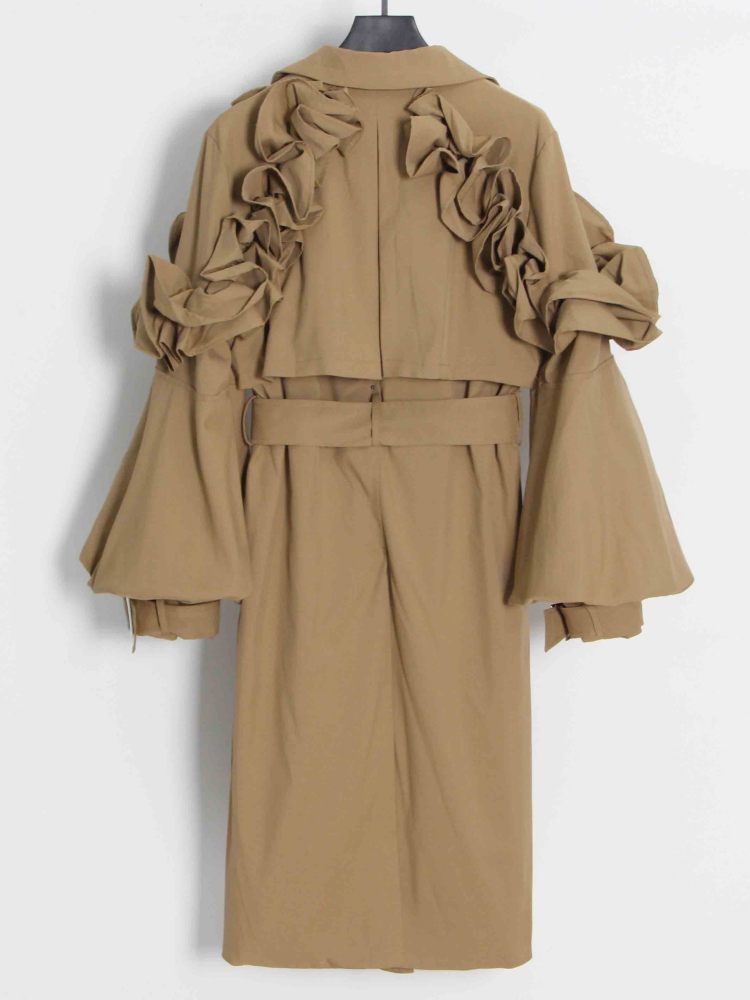 TWOTWINSTYLE Chic Solid Lapel V-neck Jacket