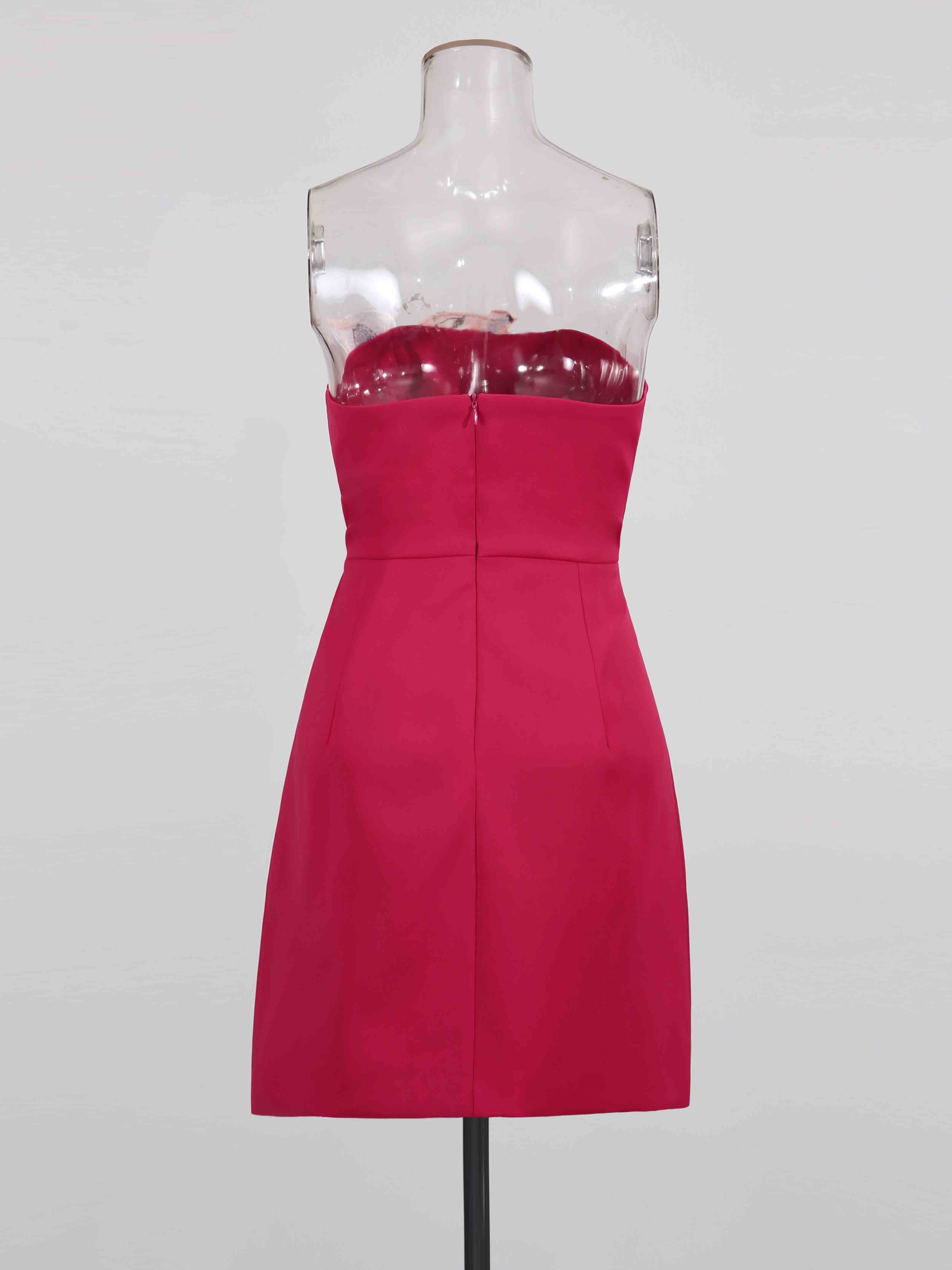 TWOTWINSTYLE Off Shoulder Patchwork Short Dress