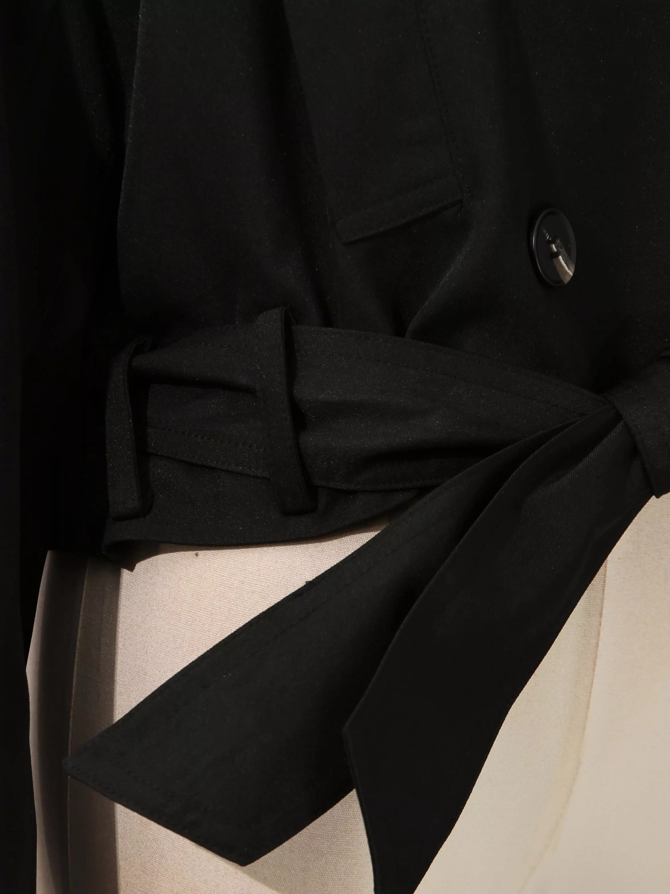 TWOTWINSTYLE Solid Lapel Patchwork Lace Up Jacket