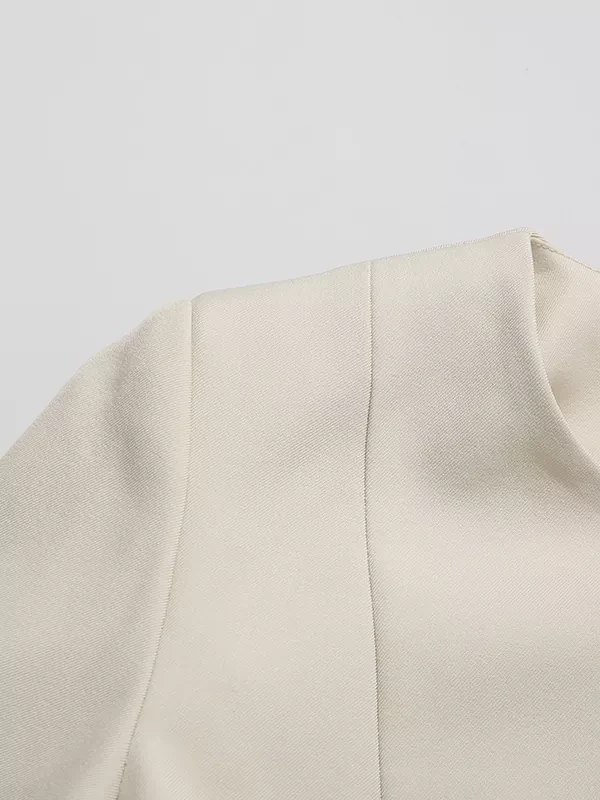 TWOTWINSTYLE Patchwork Buttons Solid Chic Two Piece Set