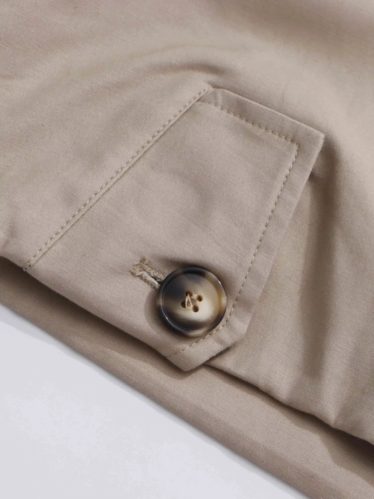 TWOTWINSTYLE Casual Lapel Spliced Belt Solid Jacket