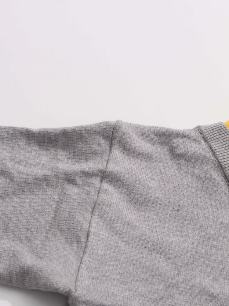 TWOTWINSTYLE Color Blocked V-neck Chic Casual Fashion Sweater
