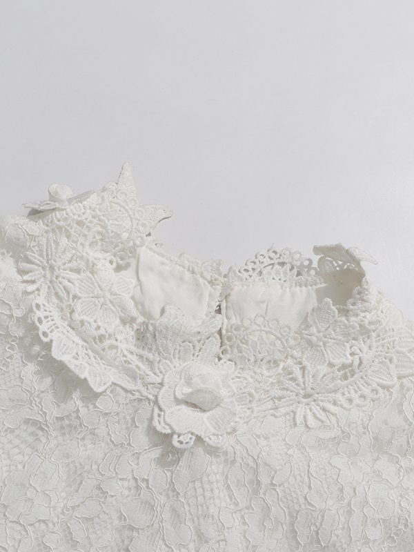 TWOTWINSTYLE Elegant Solid Lace Chic Mini Dress