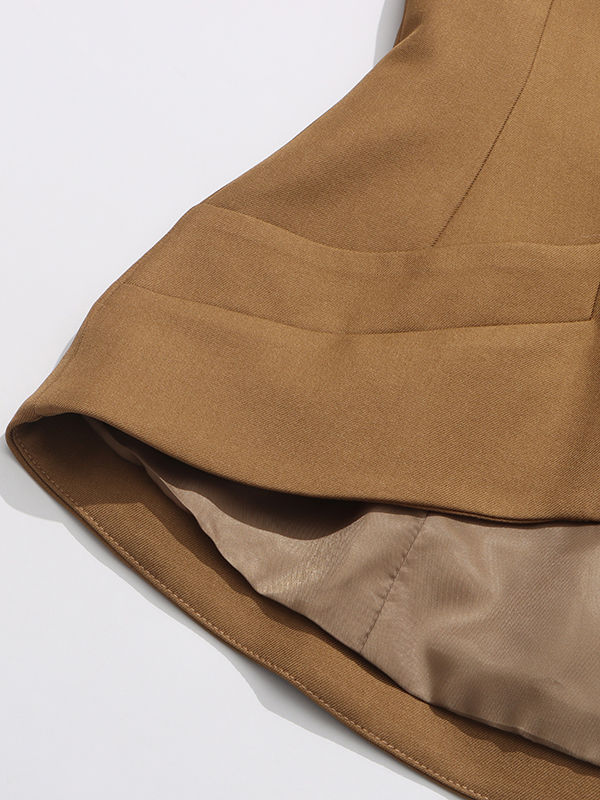 TWOTWINSTYLE Lapel Solid Elegant Waist Cinching  Blazer