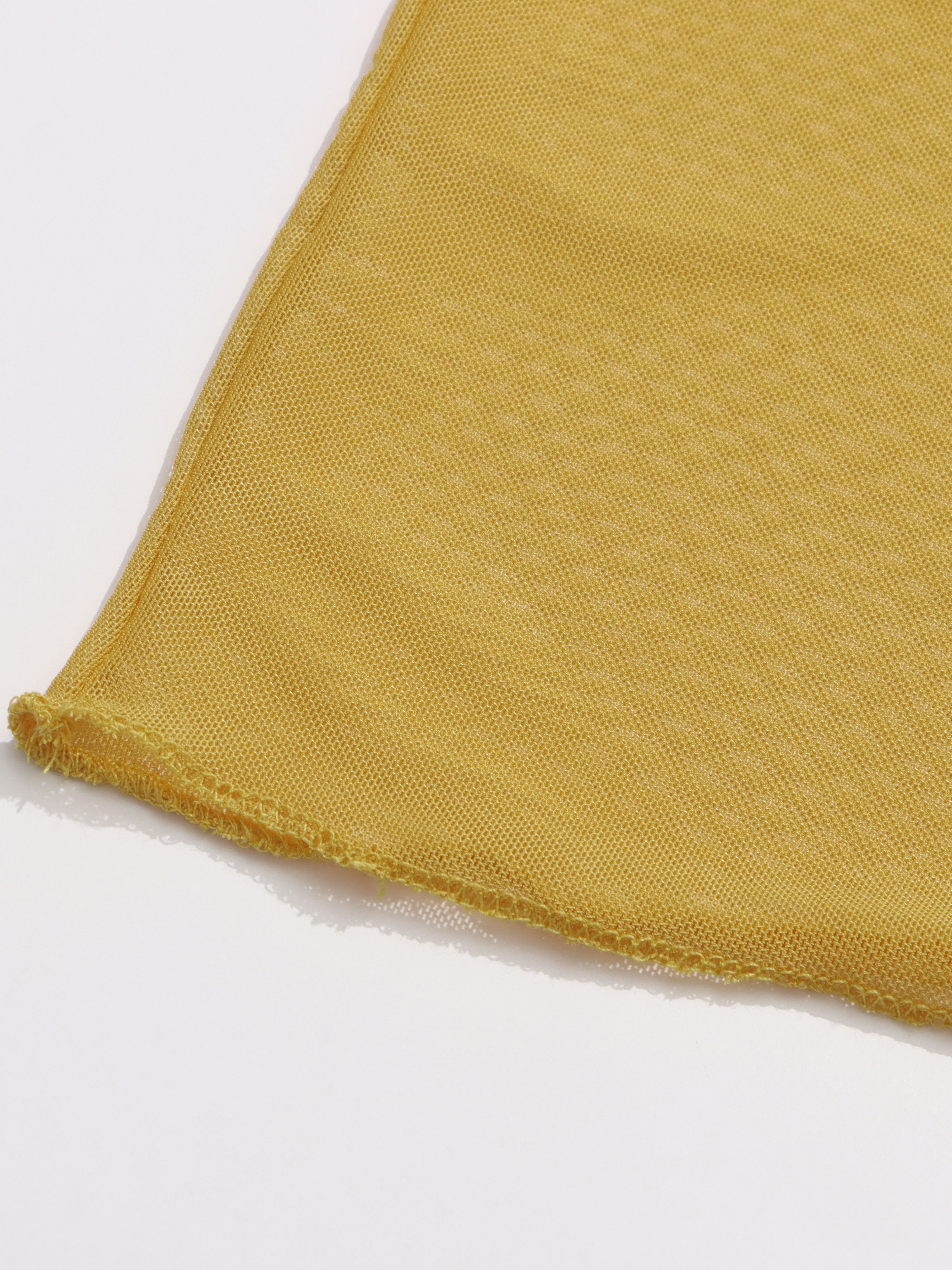 TWOTWINSTYLE Asymmetrical Pleated Mesh Skirt