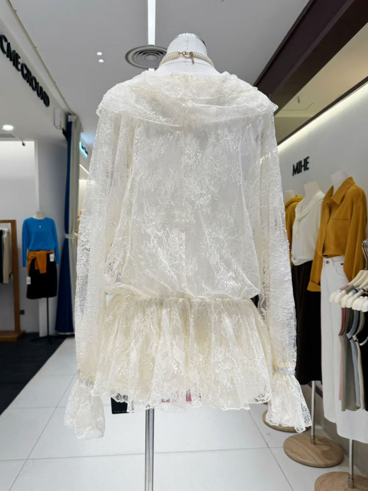 TWOTWINSTYL Female Lace Temperament Mini Dress