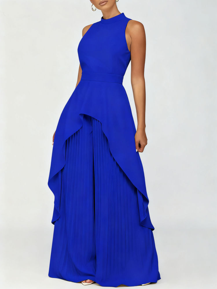 TWOTWINSTYLE Temperament Backless Irregular Two Piece Set