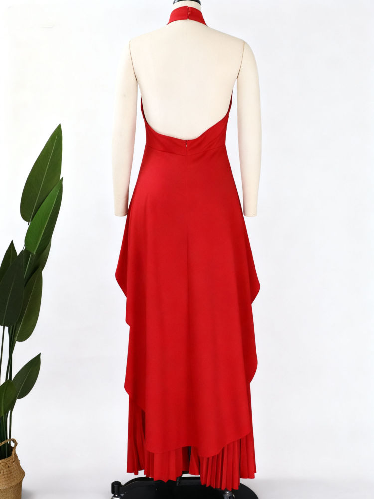 TWOTWINSTYLE Temperament Backless Irregular Two Piece Set