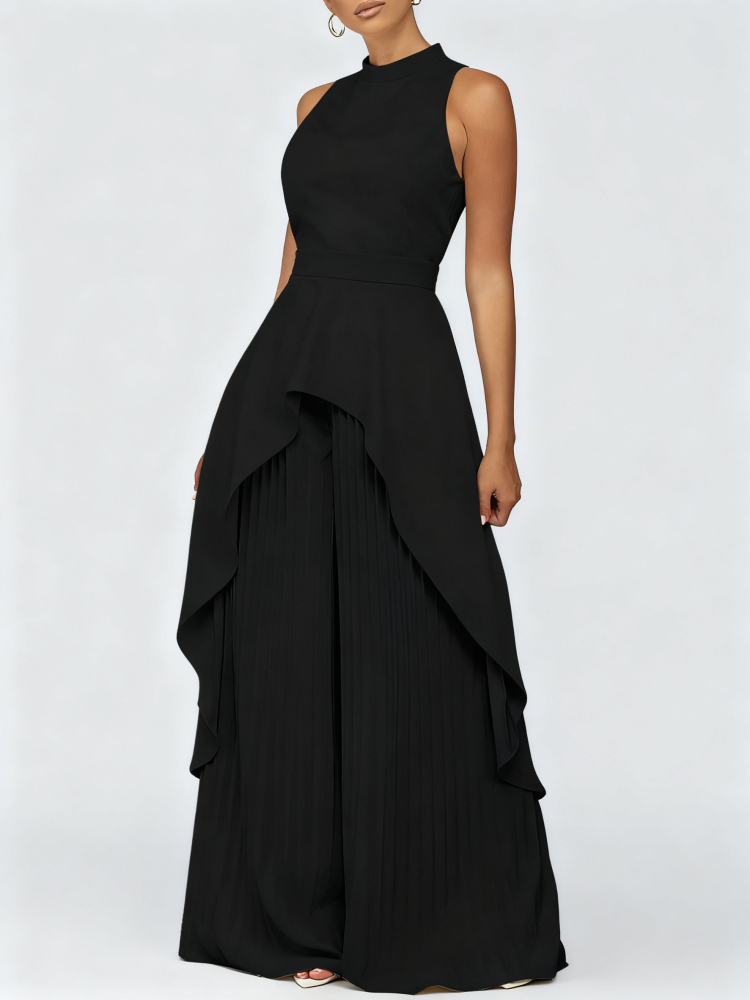 TWOTWINSTYLE Temperament Backless Irregular Two Piece Set