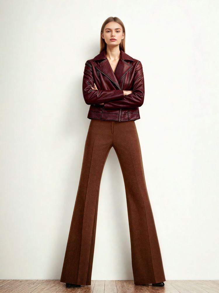 TWOTWINSTYLE Lapel Splice Necklace Coat