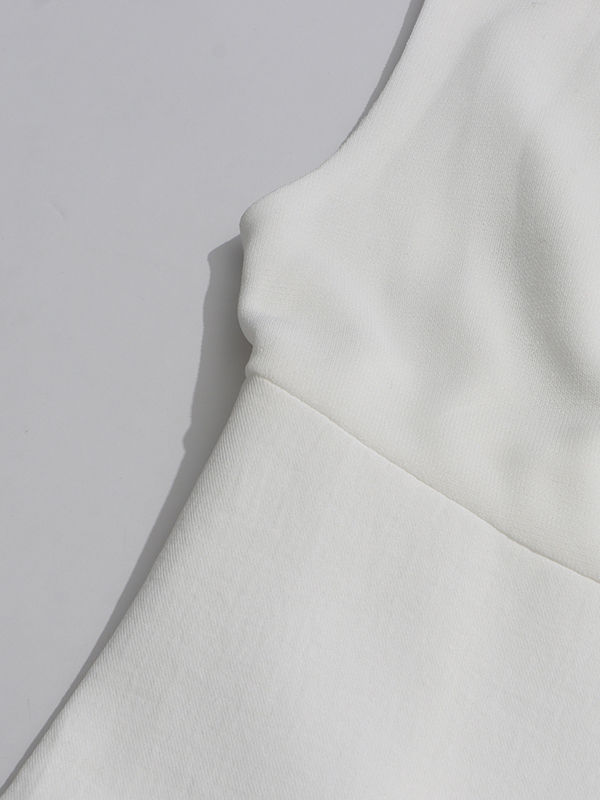 TWOTWINSTYLE Solid Patchwork Strap Midi Dress