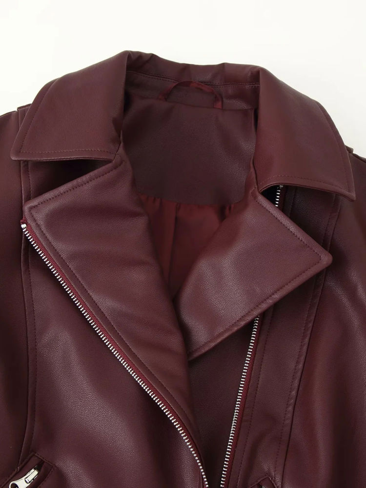 TWOTWINSTYLE Lapel Splice Necklace Coat