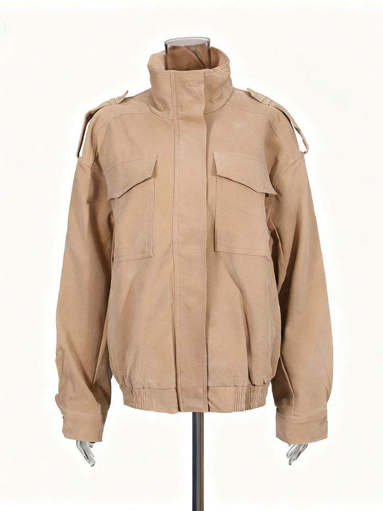 TWOTWINSTYLE Fashion Solid Loose Coat