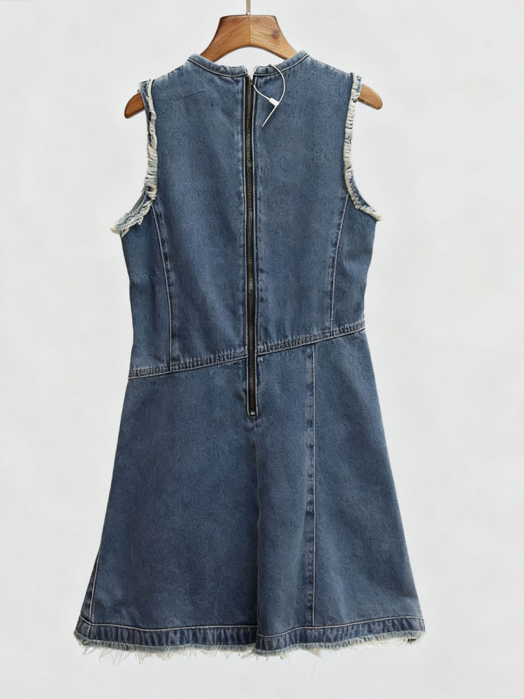 TWOTWINSTYLE Irregular Spliced Casual Mini Dress