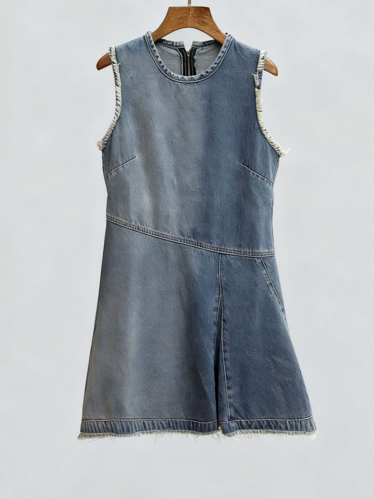 TWOTWINSTYLE Irregular Spliced Casual Mini Dress