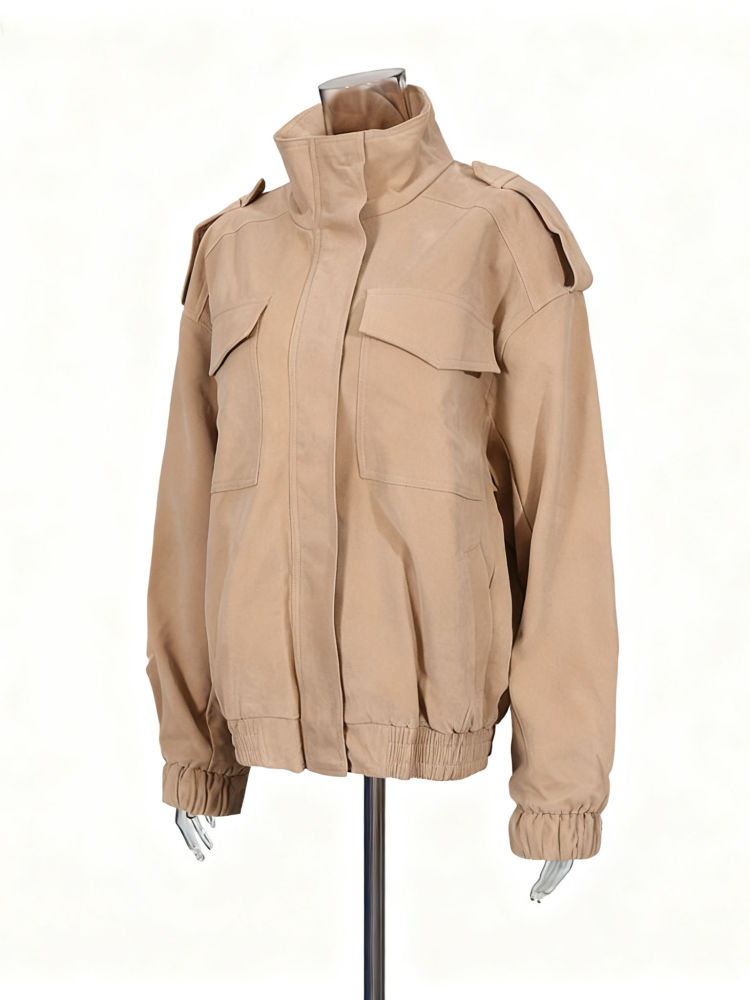 TWOTWINSTYLE Fashion Solid Loose Coat