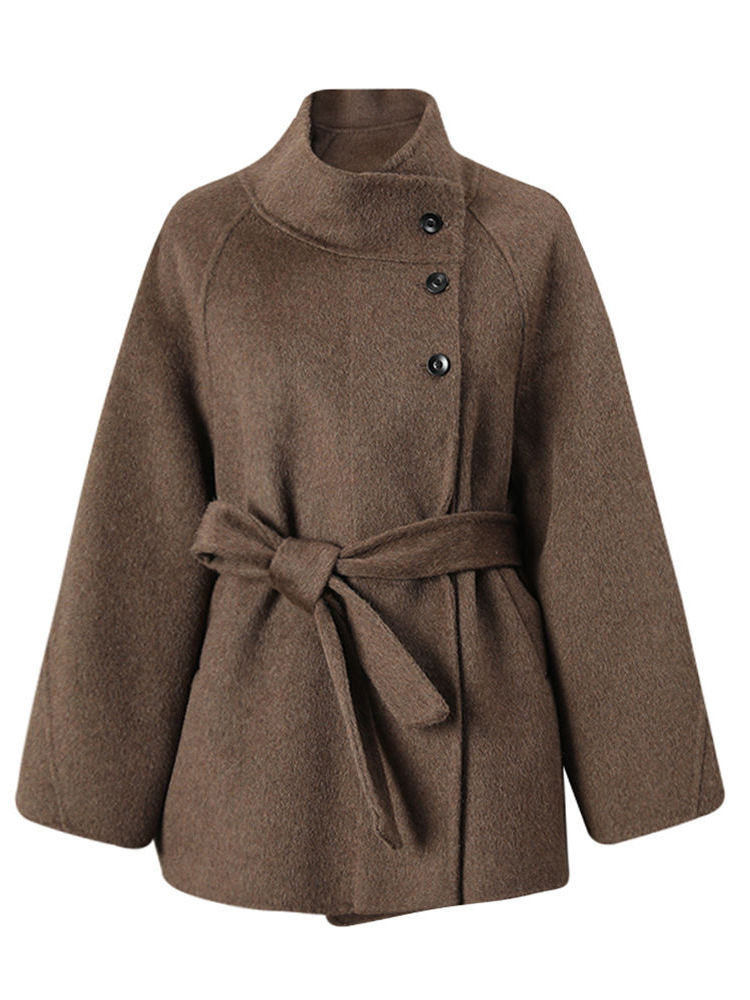TWOTWINSTYL Temperament Spliced Strap Coat