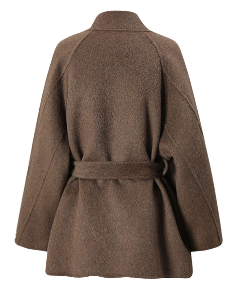 TWOTWINSTYL Temperament Spliced Strap Coat