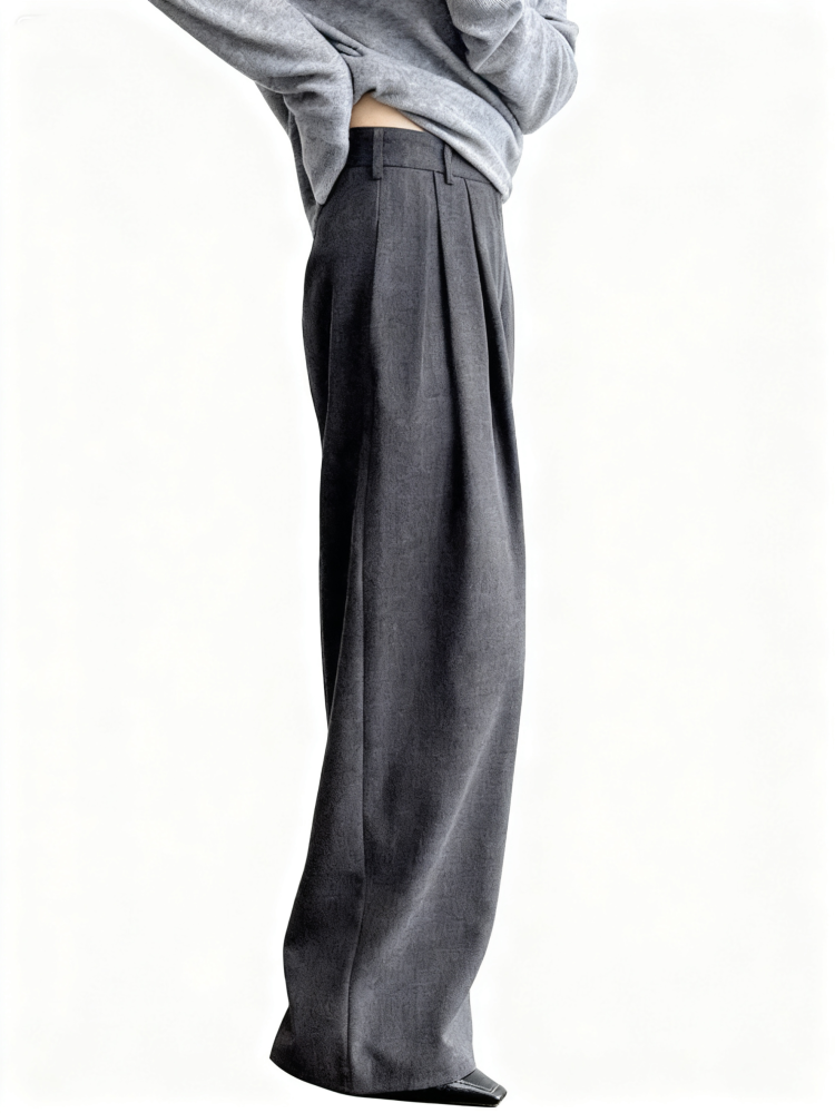 TWOTWINSTYLE High Waist Loose Casual Pants