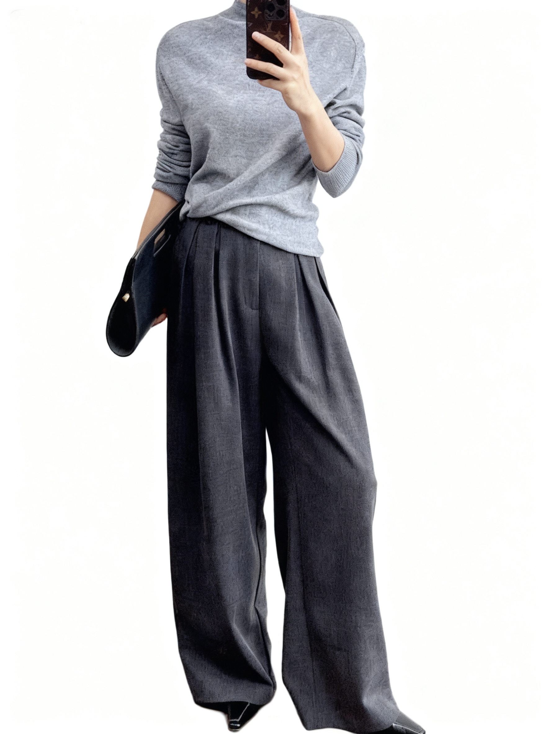 TWOTWINSTYLE High Waist Loose Casual Pants