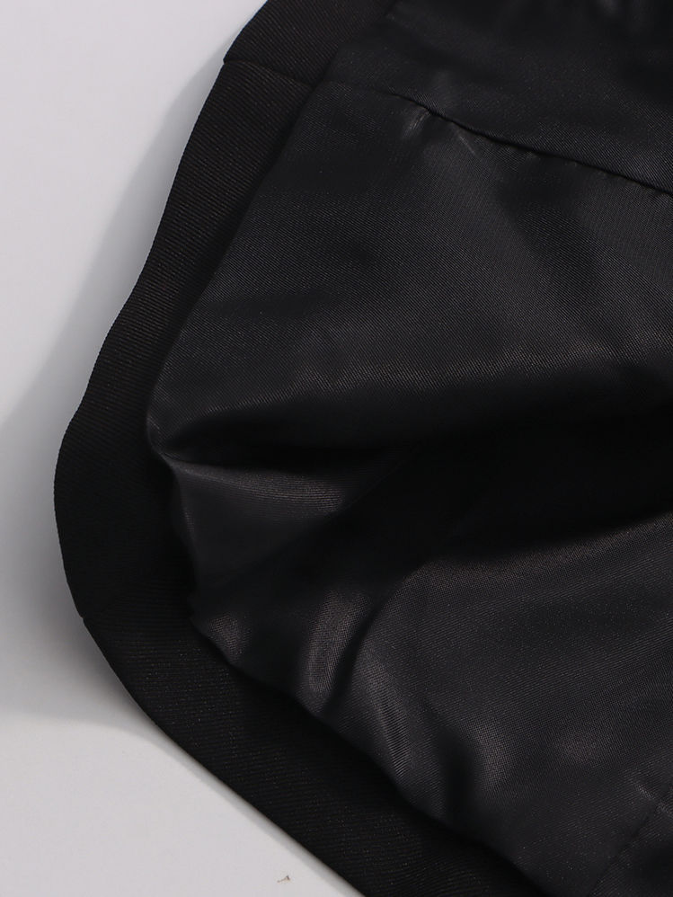 TWOTWINSTYLE Round Neck Off Shoulder Solid Jacket