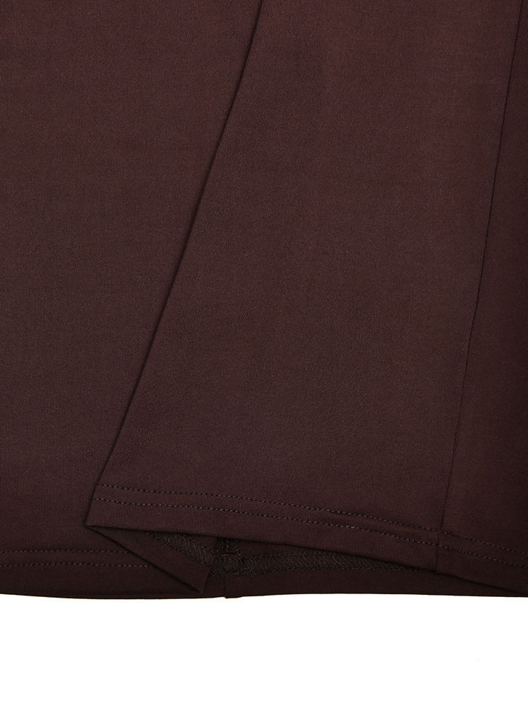 TWOTWINSTYLE Solid Pleated Slimming Midi Dress
