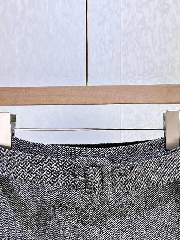 TWOTWINSTYLE Minimalist Lapel Spliced Belt Two Piece Set
