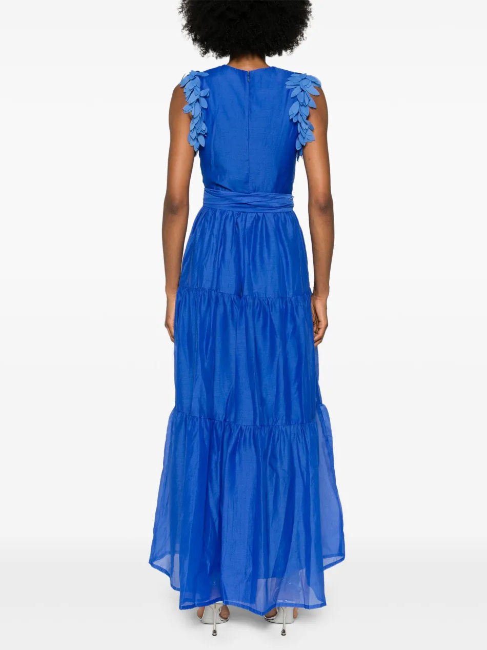 TWOTWINSTYLE Solid Patchwork Lace Up Midi Dress
