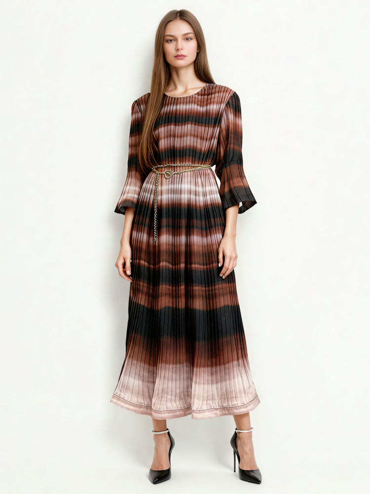 TWOTWINSTYLE Temperament Hit Color Dress