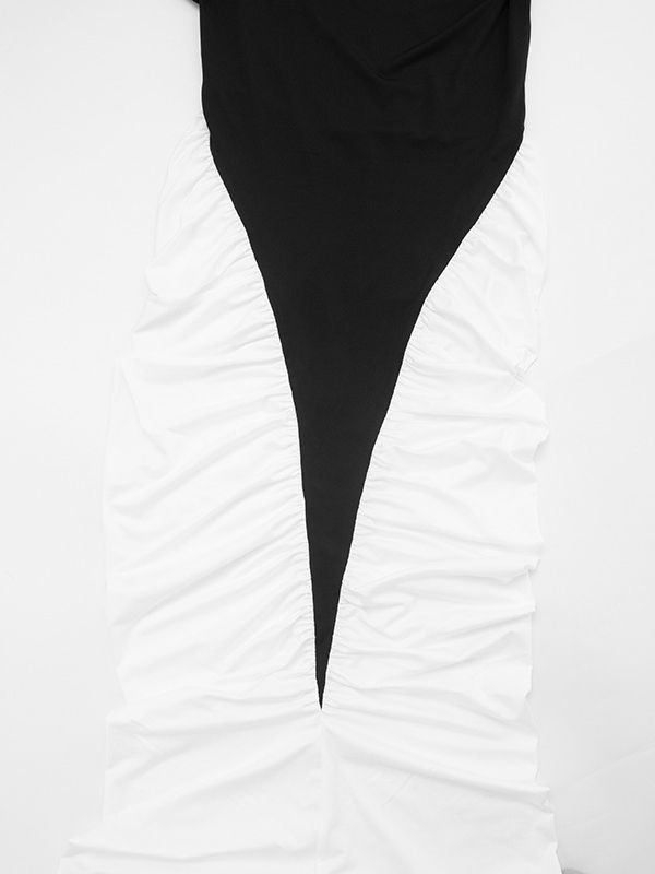 TWOTWINSTYLE Hit Color Slimming Chic Dress