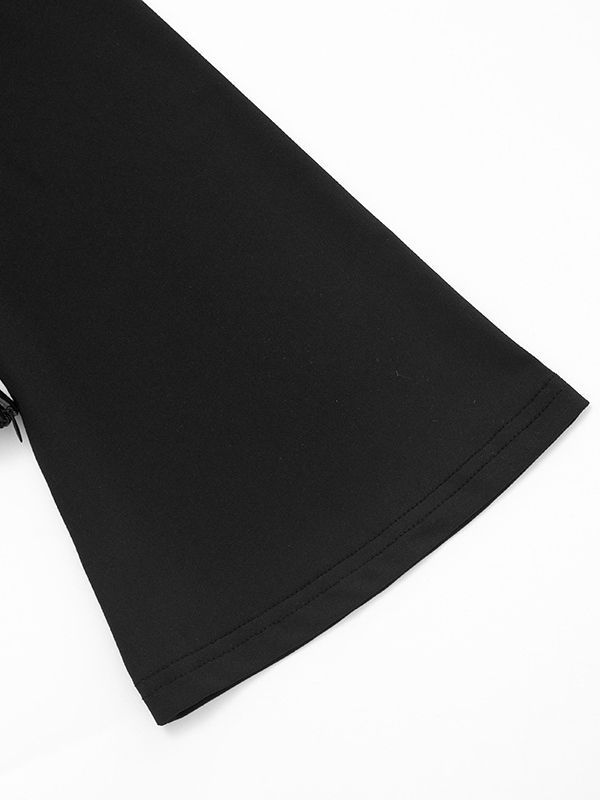 TWOTWINSTYLE Spliced PU Leather Slimming Top