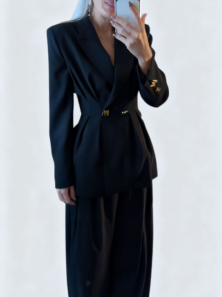 TWOTWINSTYLE Solid Tunic Top Loose Two Piece Set