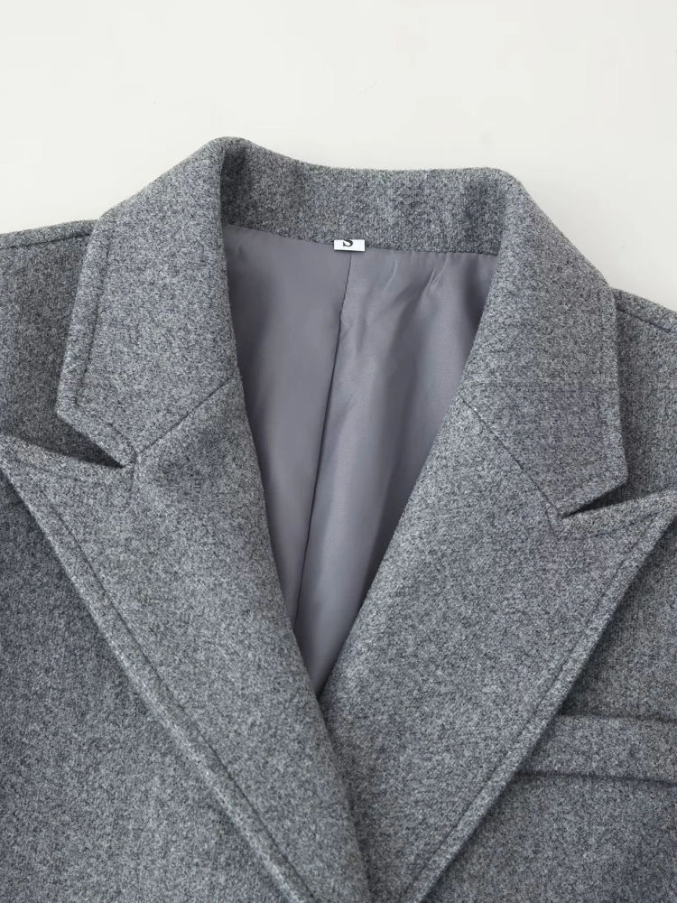 TWOTWINSTYLE Lapel Spliced Frill Casual Trench Coat