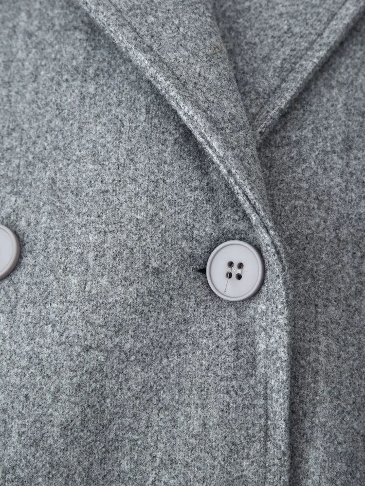 TWOTWINSTYLE Lapel Spliced Frill Casual Trench Coat