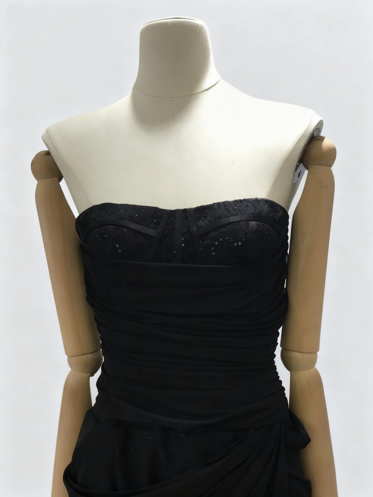 TWOTWINSTYLE Pleated Sexy Strapless Dress