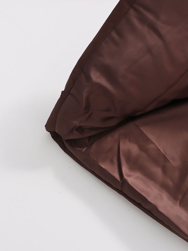 TWOTWINSTYLE Solid splice Belt Fashion Lapel Winter Coats