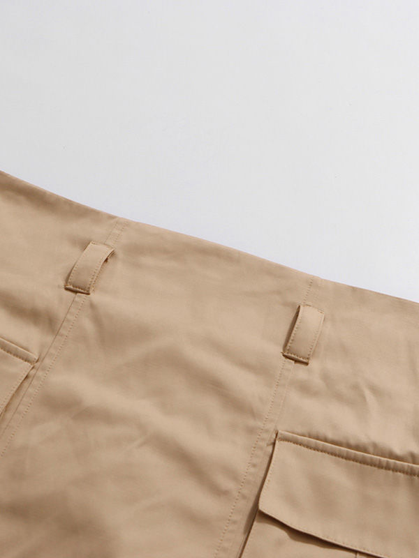 TWOTWINSTYLE High Waist Spliced Belt Chic Skirt