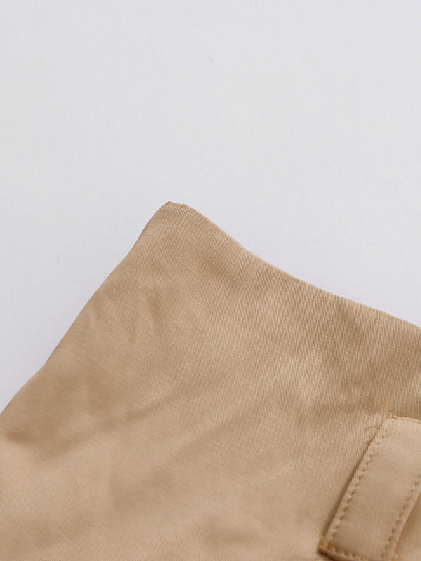 TWOTWINSTYLE High Waist Spliced Belt Chic Skirt
