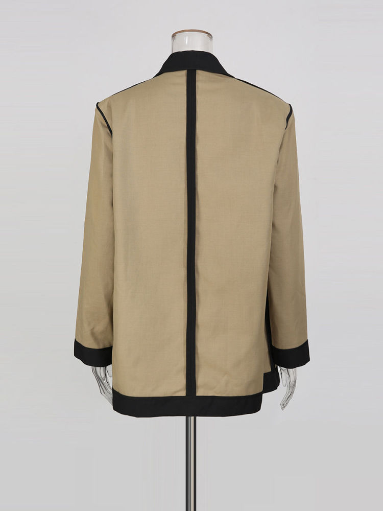 TWOTWINSTYLE Casual Lapel Hit Color Blazers