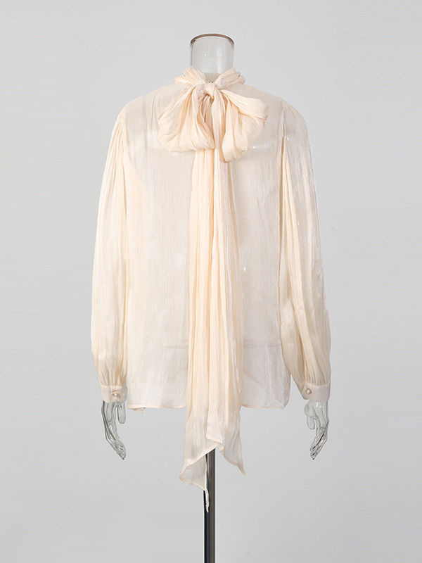 TWOTWINSTYLE Solid Loose Patchwork Lace Up Shirt
