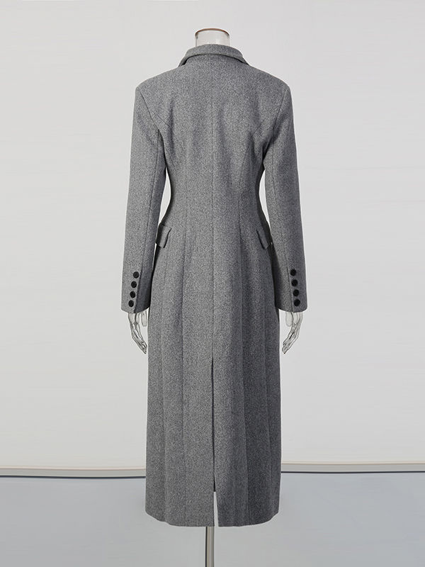 TWOTWINSTYLE Solid Lapel Designer Trench Coat