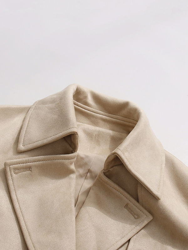 TWOTWINSTYLE Solid V-neck Lapel Jacket