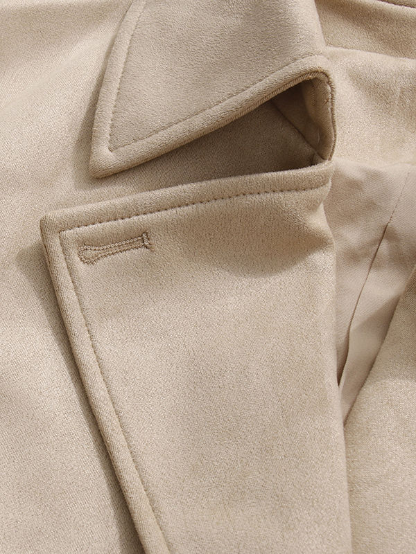 TWOTWINSTYLE Solid V-neck Lapel Jacket