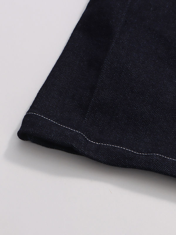 TWOTWINSTYLE Square Collar Sleeveless Denim Long Dress
