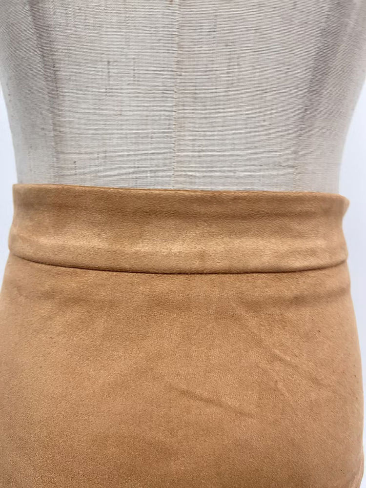 TWOTWINSTYLE Slimming Patchwork Tassel Minimalist Skirt